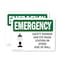 Signmission Safety Shower And Eye Wash Station With Symbol, 10 in W x Rectangle, Vinyl Decal OS-2PACK-EM-D-710-L-10418 - alternate 1